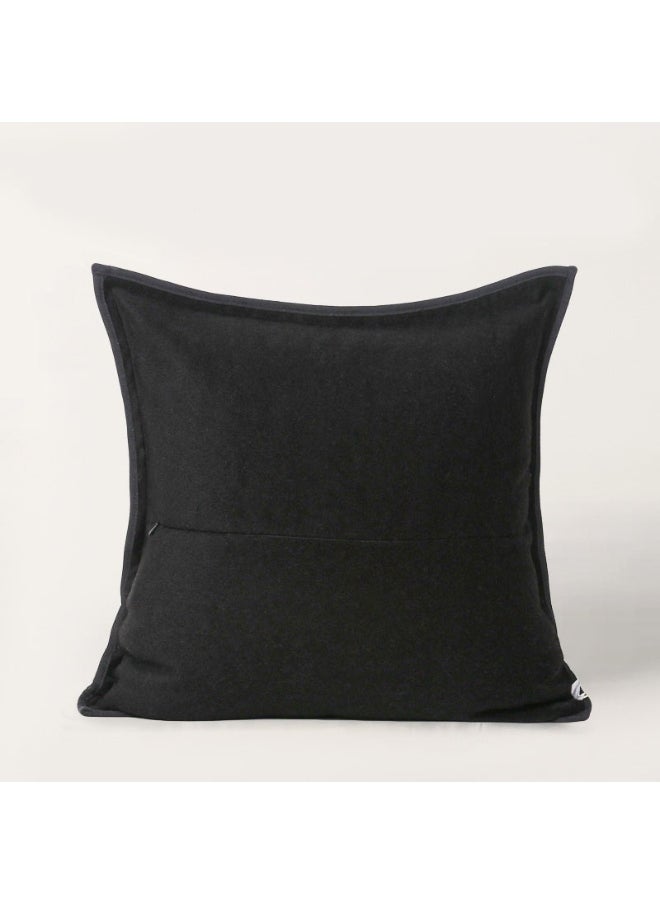 Graphite Grid Cushion Cover