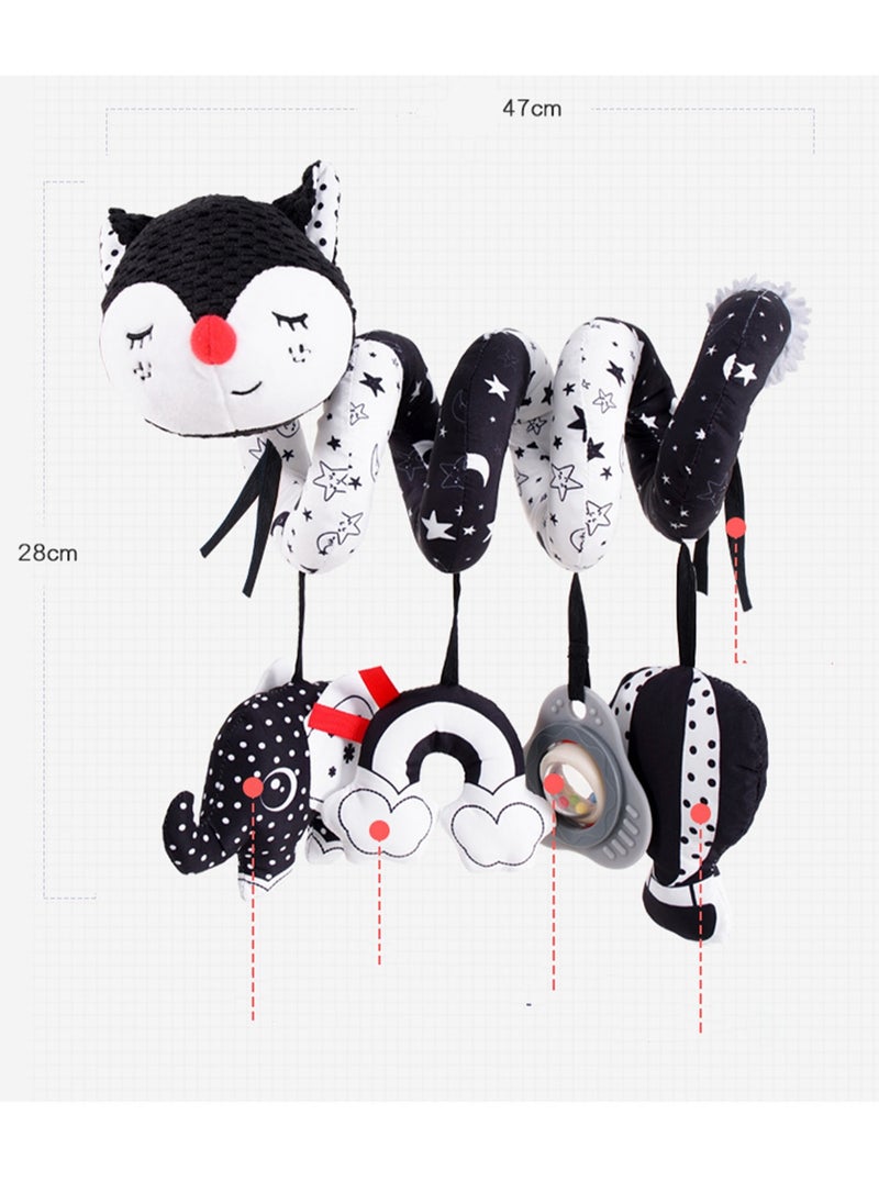 Baby Stroller Around The Bed Hanging Baby Music Rattle Toy Soothing Doll Bed Around(Gray Elephant)
