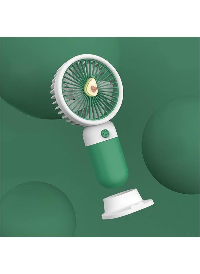 Portable Mini Small Hand Held Fan Soft Silicone Mini USB Rechargeable Portable Pocket Fan for Outdoor,Handheld Fan, Commute, Office, Travel (Green#2), Handheld Fan, Portable Mini Small Hand Held