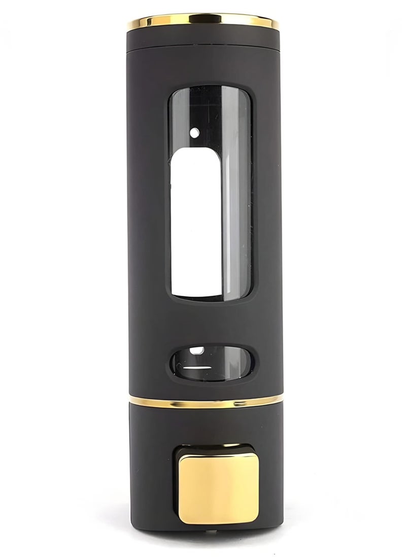 ABS Plastic Soap Dispenser, 400 ml, Black and Gold