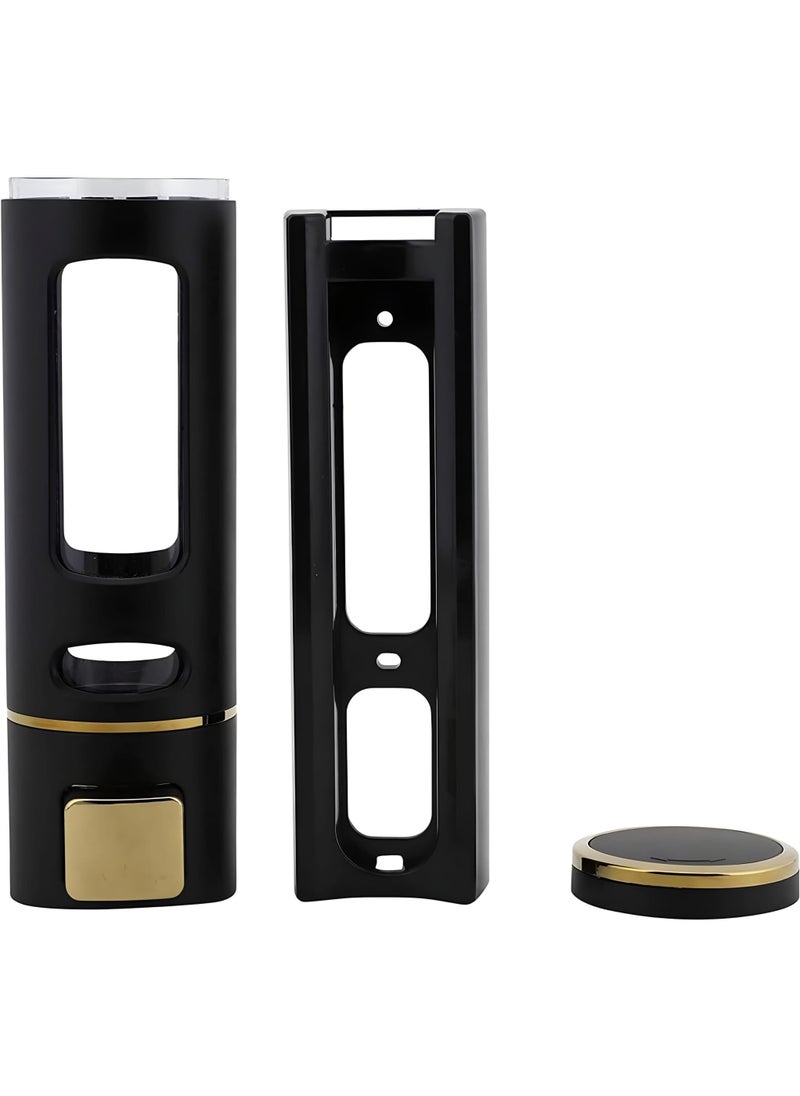 ABS Plastic Soap Dispenser, 400 ml, Black and Gold