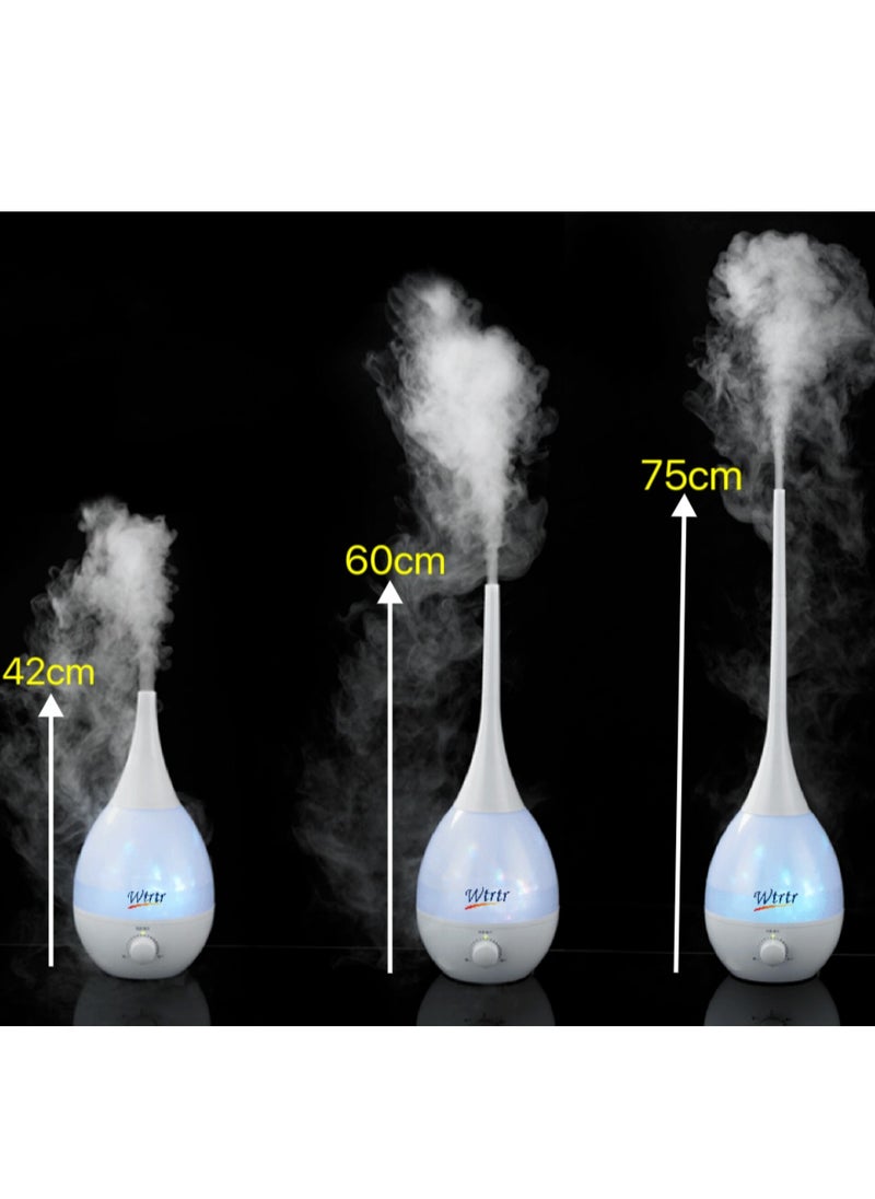 Wtrtr high-end Ultrasonic Cool Mist humidifier,You can adjust 3 heights， 3 L Air humidifier for Bedroom & lobby, Premium Humidifying Unit,Air Refresher Air Revitalizer Air Purifier .WTR-1343A White