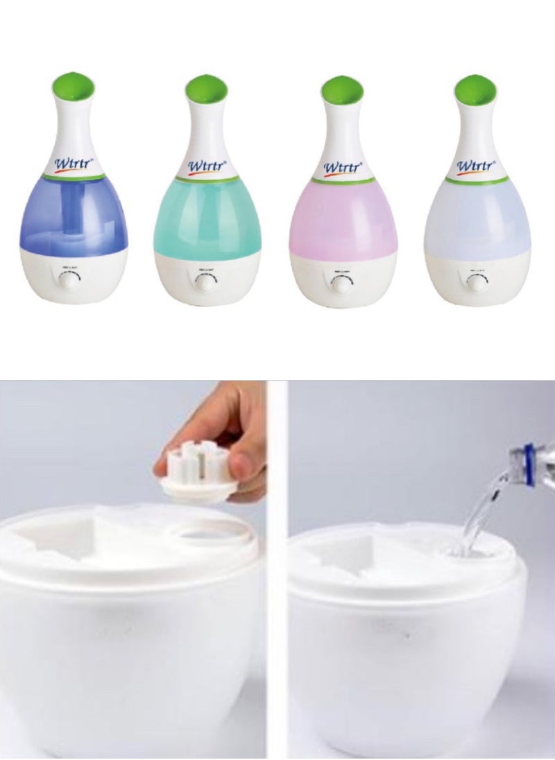 Wtrtr 3L high-end Ultrasonic Cool Mist humidifier,Air humidifier for Bedroom & lobby, Premium Humidifying Unit,Air Refresher Air Revitalizer Air Purifier (BLUE 3L)