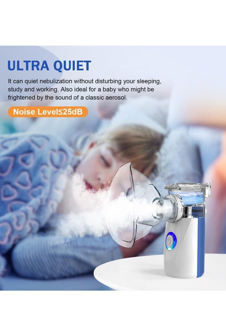 Nebulizer Machine for Adults and Kids, Portable and Handheld Mesh Nebulizer for Breathing Problems with 3 Masks, Ultrasonic Mesh Nebulizer