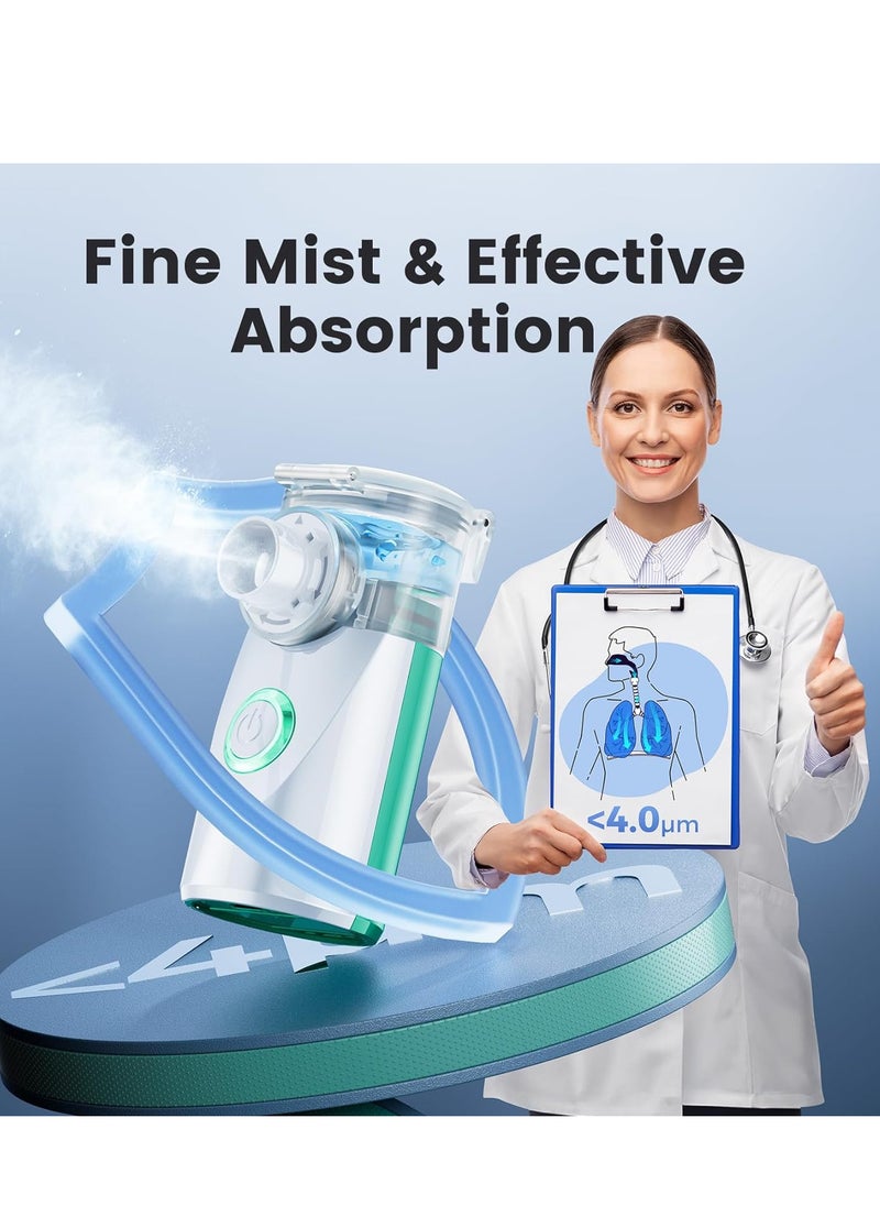 Nebulizer Machine for Adults and Kids, Portable and Handheld Mesh Nebulizer for Breathing Problems with 3 Masks, Ultrasonic Mesh Nebulizer