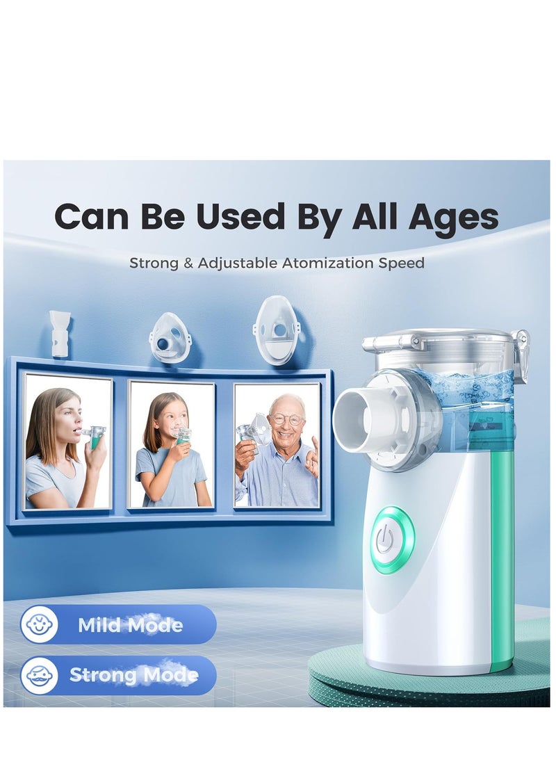 Nebulizer Machine for Adults and Kids, Portable and Handheld Mesh Nebulizer for Breathing Problems with 3 Masks, Ultrasonic Mesh Nebulizer