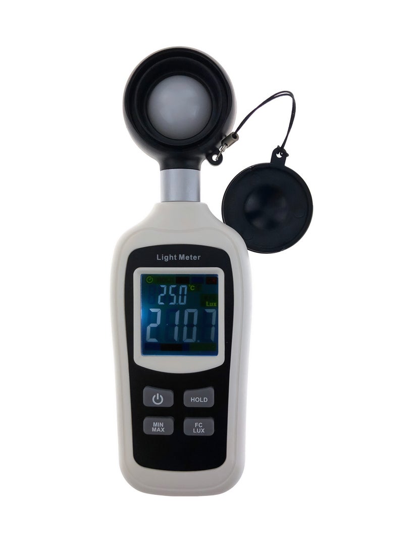 Mini Thermo-Light Meter with Calibration Certificate | Light and Temperature Measurement | Color LCD Display