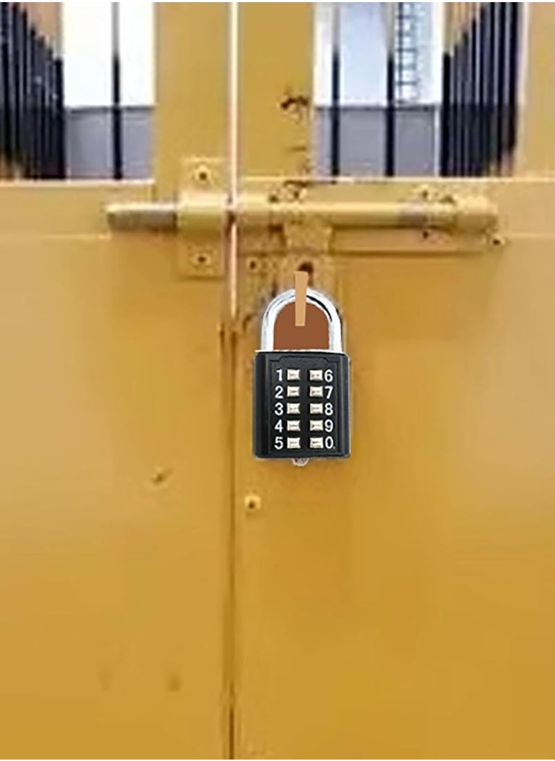 Padlock Digits Combination Lock,Button Combination Security Padlock Digital Lock, for Gym or Sports Locker, Case, Toolbox, Fence, Hasp Cabinet