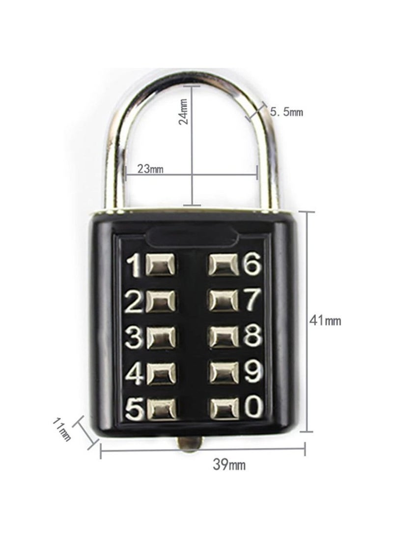 Padlock Digits Combination Lock,Button Combination Security Padlock Digital Lock, for Gym or Sports Locker, Case, Toolbox, Fence, Hasp Cabinet