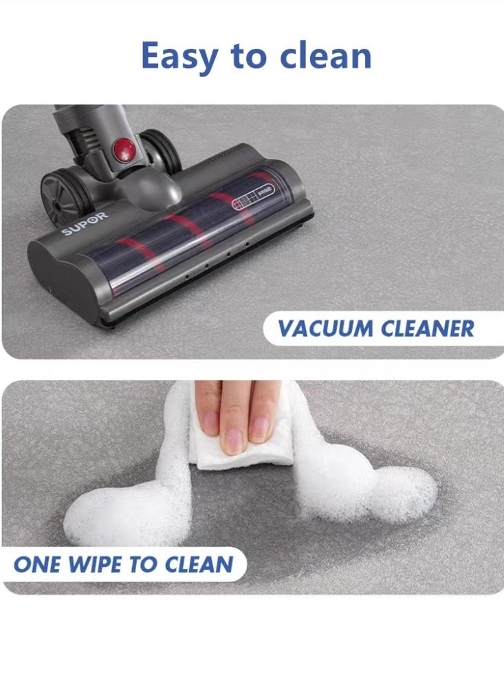 2-Pieces Diatom Mud Bathmat Set Bathroom Absorbent Anti-Slip Rugs Toilet Mat Grey 60X40 and 50x50 cm
