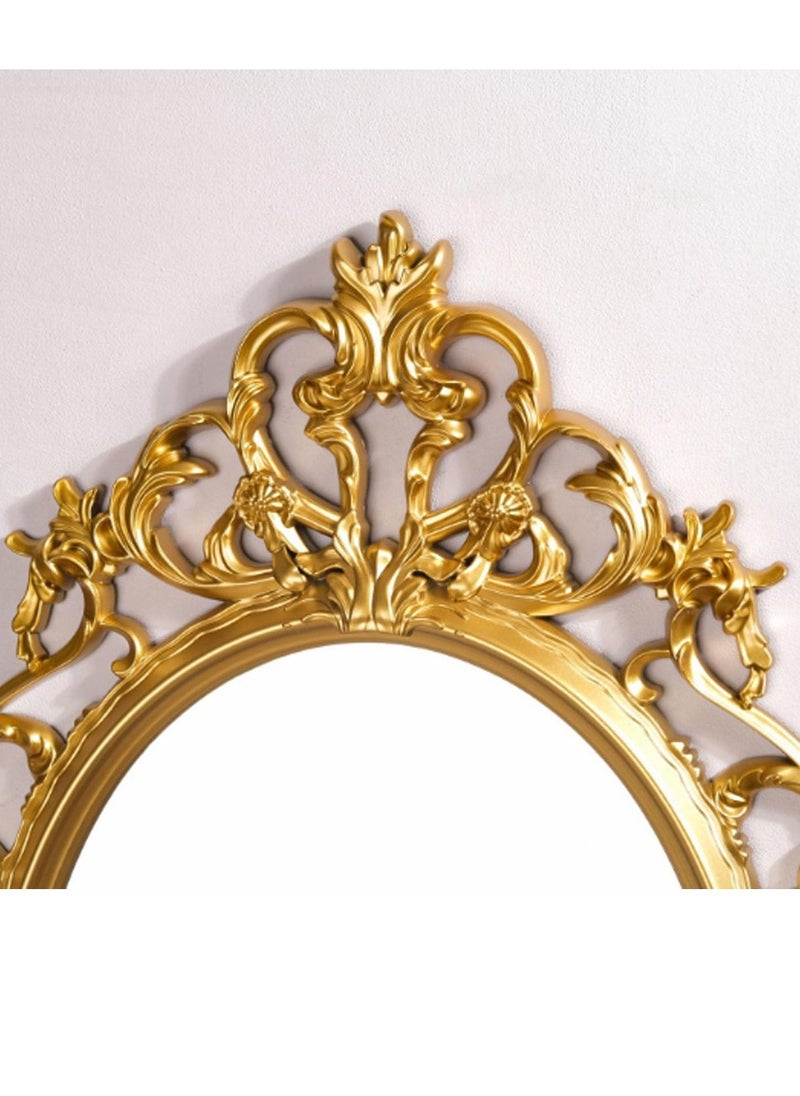 𝐅𝐅𝐃 Vintage Oval Wall Mirror - Hanging Mirror for Bedroom, Living Room, Bathroom Decor | Decorative Makeup & Dressing Mirror with Elegant Frame, Lightweight & Easy to Mount