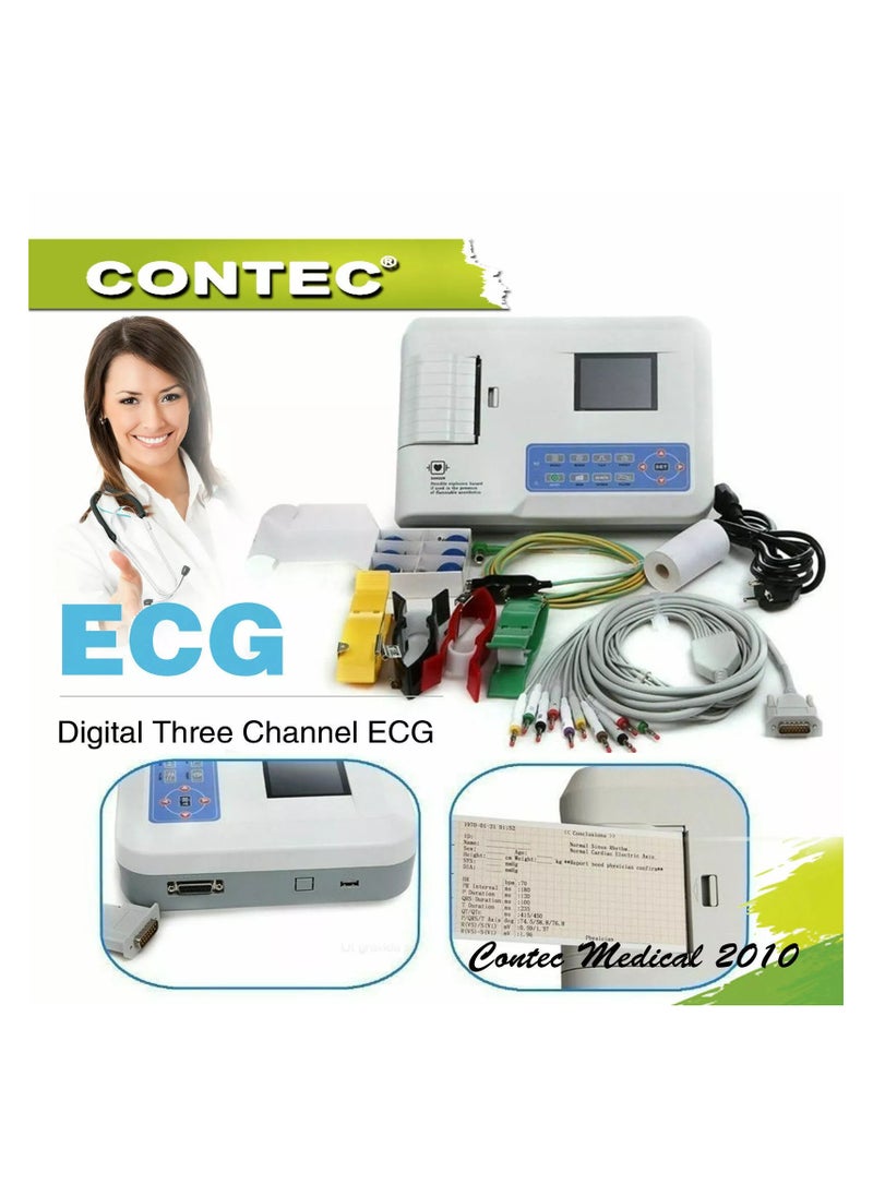 ECG300G Electrocardiograph,Digital 3 Channel