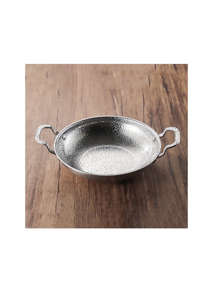 New Stainless Steel Flat Bottomed Dry Pan