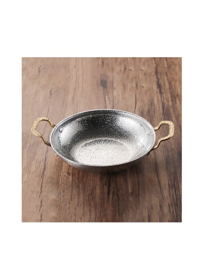 New Stainless Steel Flat Bottomed Dry Pan