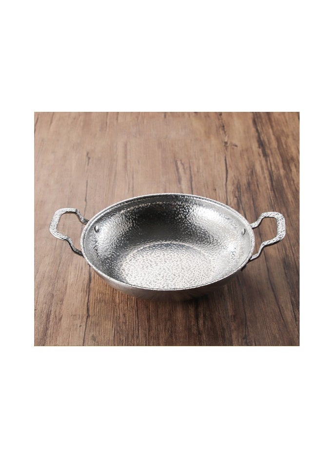 New Stainless Steel Flat Bottomed Dry Pan