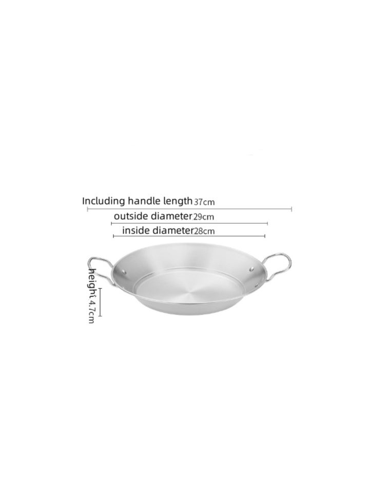 New Stainless Steel Flat Bottomed Dry Pan