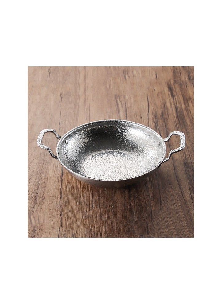 New Stainless Steel Flat Bottomed Dry Pan