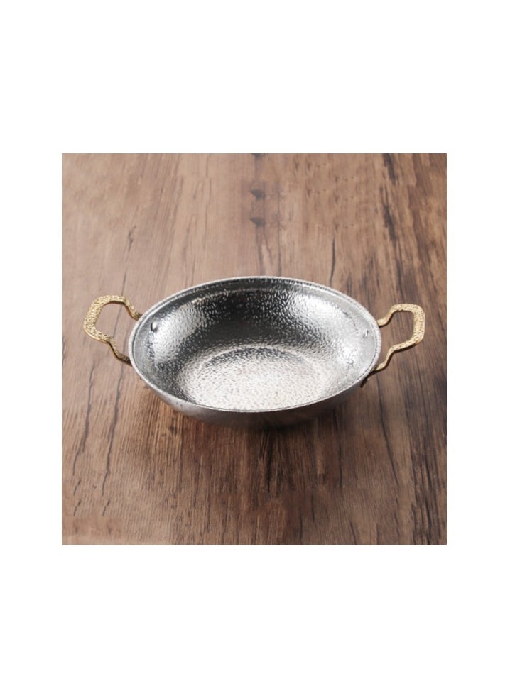 New Stainless Steel Flat Bottomed Dry Pan