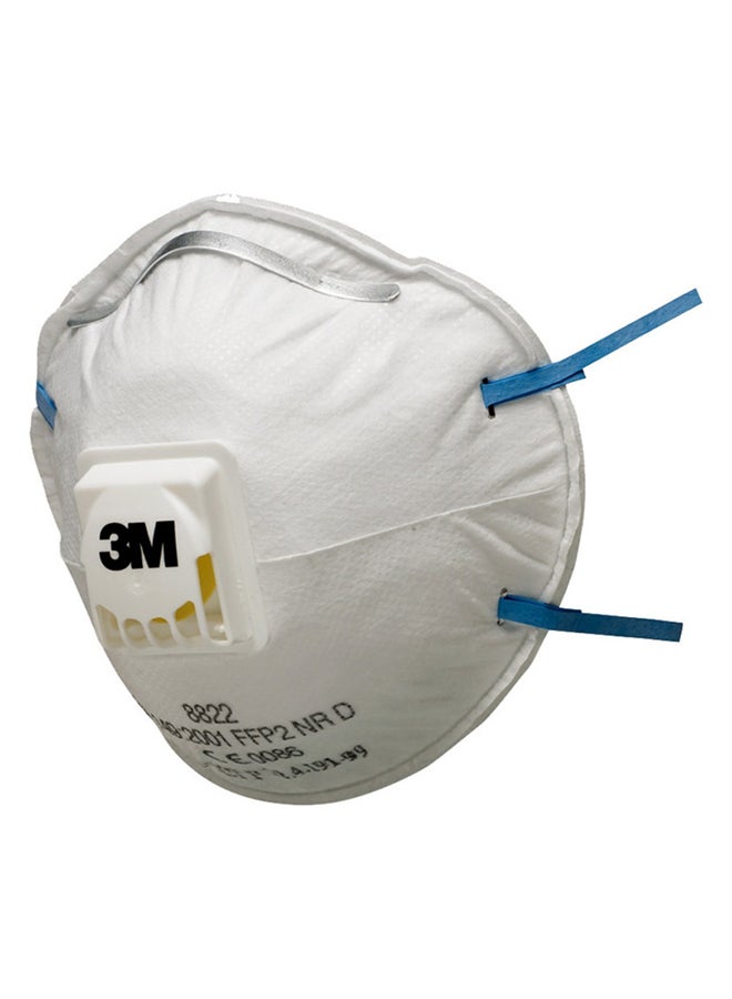 8822 Disposable FFP2 Face Mask With Cool Flow Valve White