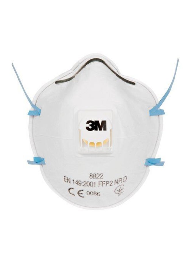 8822 Disposable FFP2 Face Mask With Cool Flow Valve White