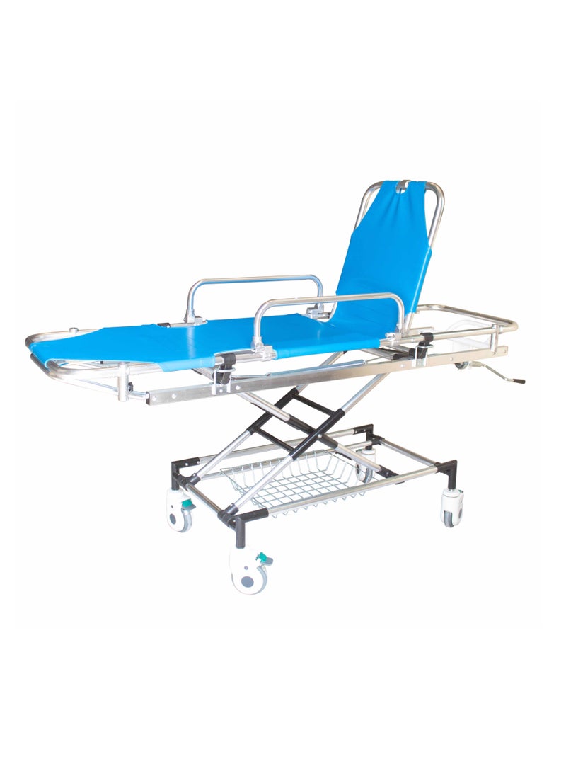 Rescue Stretcher Aluminium Bed | Lightweight, Foldable Emergency Stretcher for Medical Professionals | Anti-Corrosion | Adjustable Patient Transport Stretcher for Hospitals, Ambulances | 160kg Load Capacity