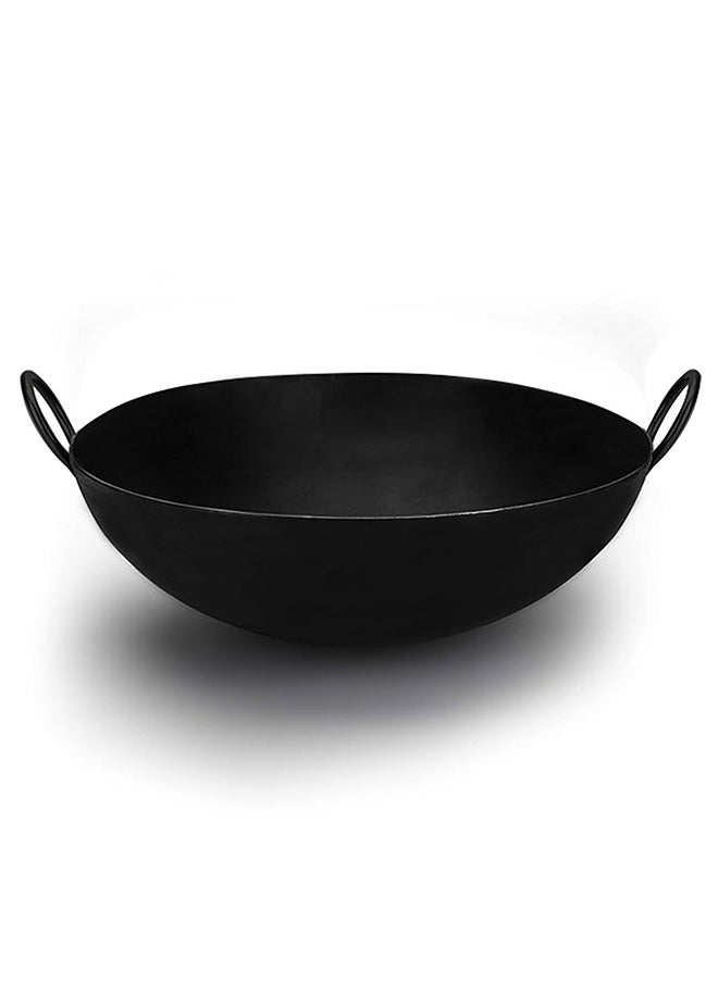 Lion Iron Wok Kadai – No. 16, 43 cm, Heavy-Duty Iron for Authentic Cooking, Even Heat Distribution, Ideal for Stir-Frying and Deep-Frying