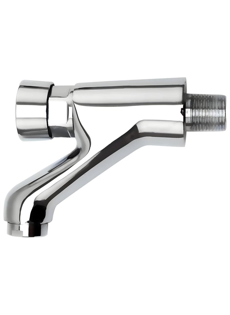 Self Closing Wall Mounted Tap - Press Tap - Chrome