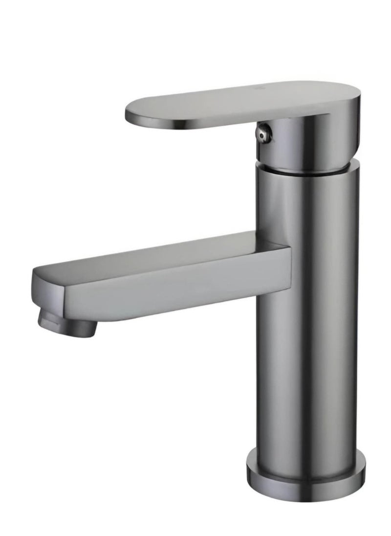 Modern Bathroom Sink Faucet, Single Handle, Grey