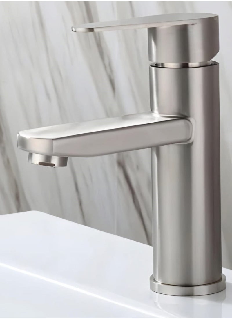 Modern Bathroom Sink Faucet, Single Handle, Grey