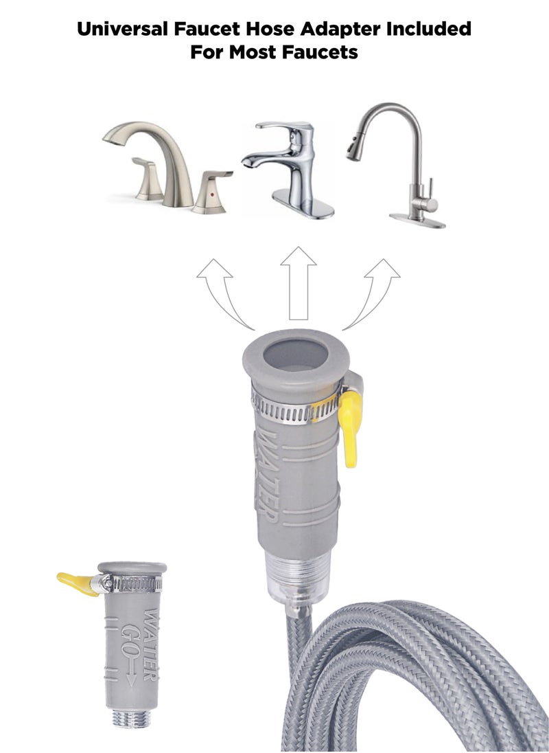 Portable Travel Shattaf bidet kit. Toilet shattaf Handshower Silver with Magnetic Suction Sprayer holder and 3 meter Hose