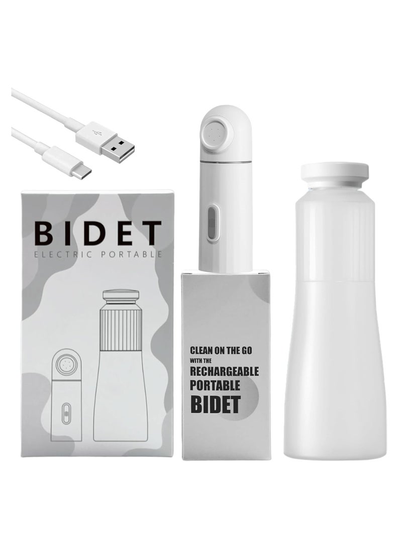 Premium Portable Bidet - Rechargeable Travel Bidet for Personal Hygiene, Adjustable Water Pressure, USB Charging, Ideal for Home, Office, and Travel Use.