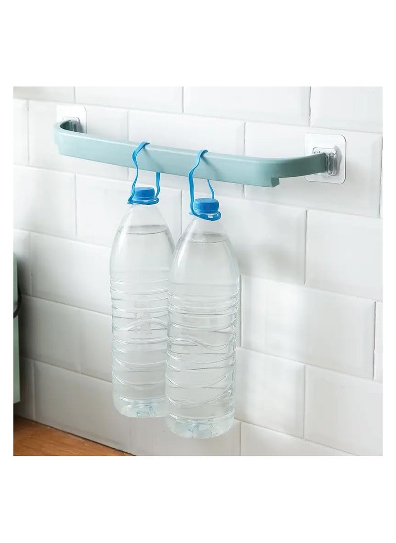 Household Self-adhesive Towel Rack Plastic Wall-mounted Home Bathroom Frame Adhesive Simple Bathroom Shelf