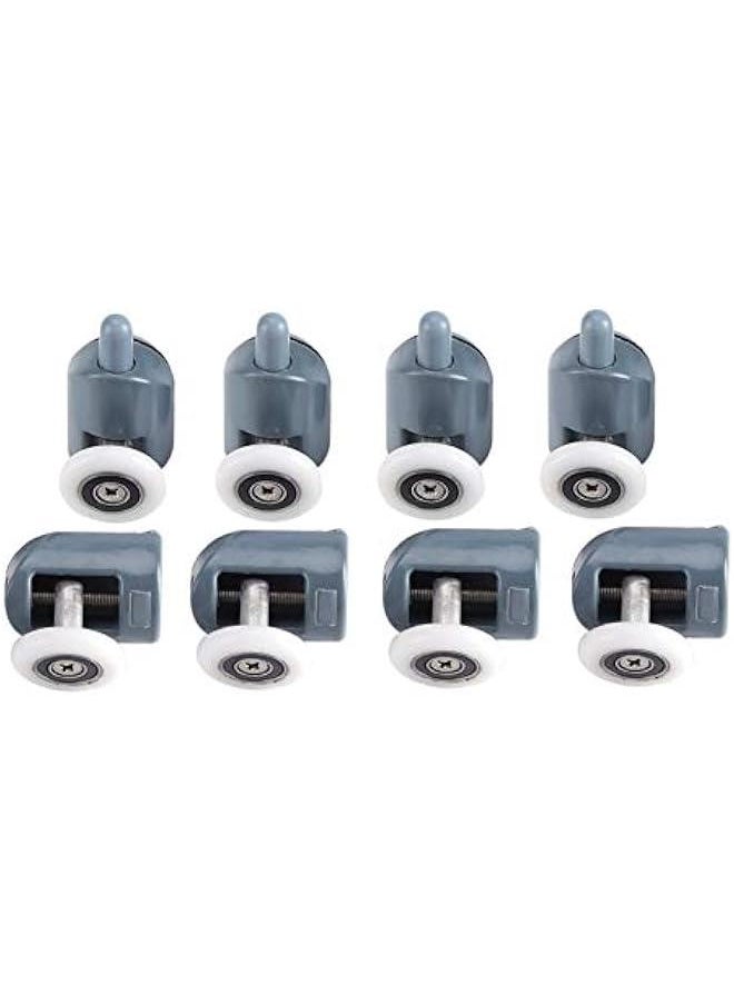 8PCS Roller Diameter 19mm for The Bathroom Pan Glass Sliding Door Pulleys,Shower Door Rollers,Runners,Wheels,Strong Load Bearing Capacity, Ultra Quiet(Single Wheel), Shower Door Rollers,8PCS Roll