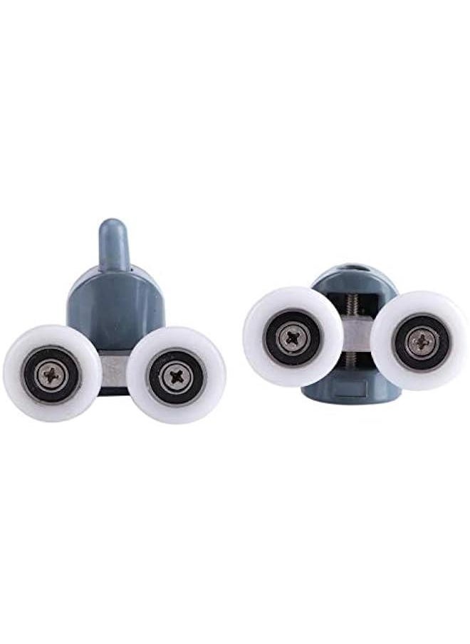 8PCS Roller Diameter 19mm for The Bathroom Pan Glass Sliding Door Pulleys,Shower Door Rollers,Runners,Wheels,Strong Load Bearing Capacity, Ultra Quiet(Double Wheel), Shower Door Rollers,8PCS Roll