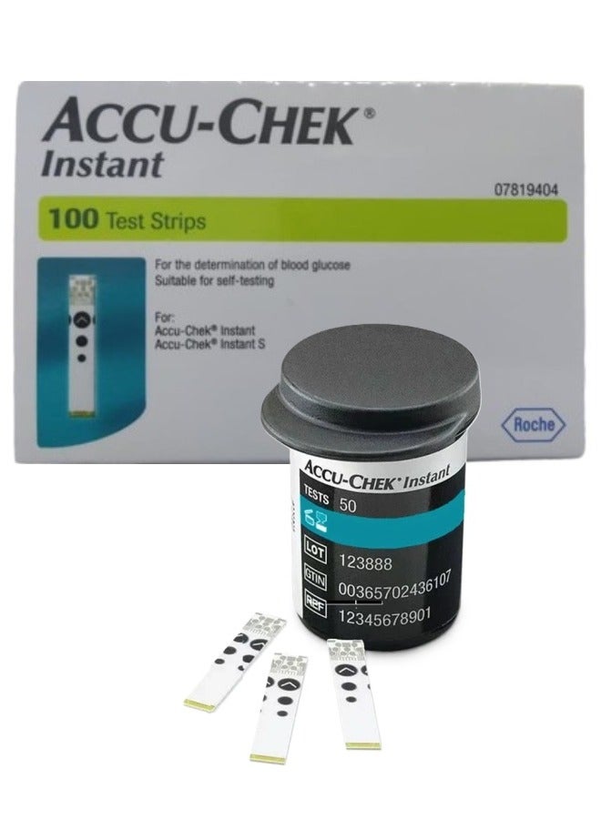 100-Piece Instant Blood Glucose Test Strips