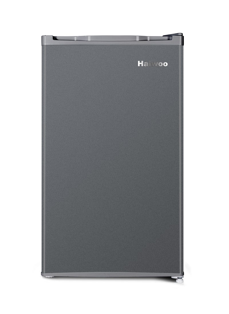 Haiwoo 120L Gross / 92L Net, Single Door Refrigerator, Defrost, Temperature Control, Inside Light, Inside Condenser, Glass Shelfs Key lock, HRT120S SILVER