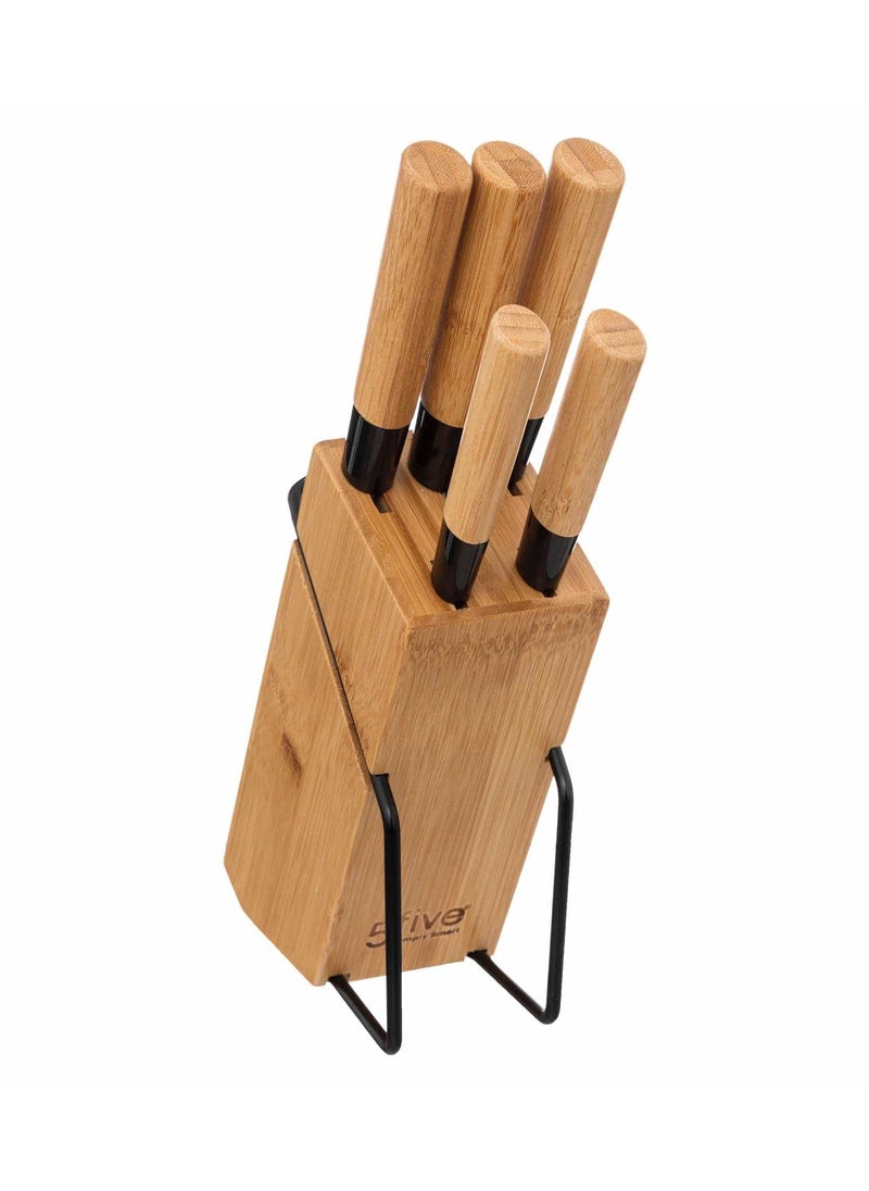 5Five Knife Set W/Stand (6 Pc.)