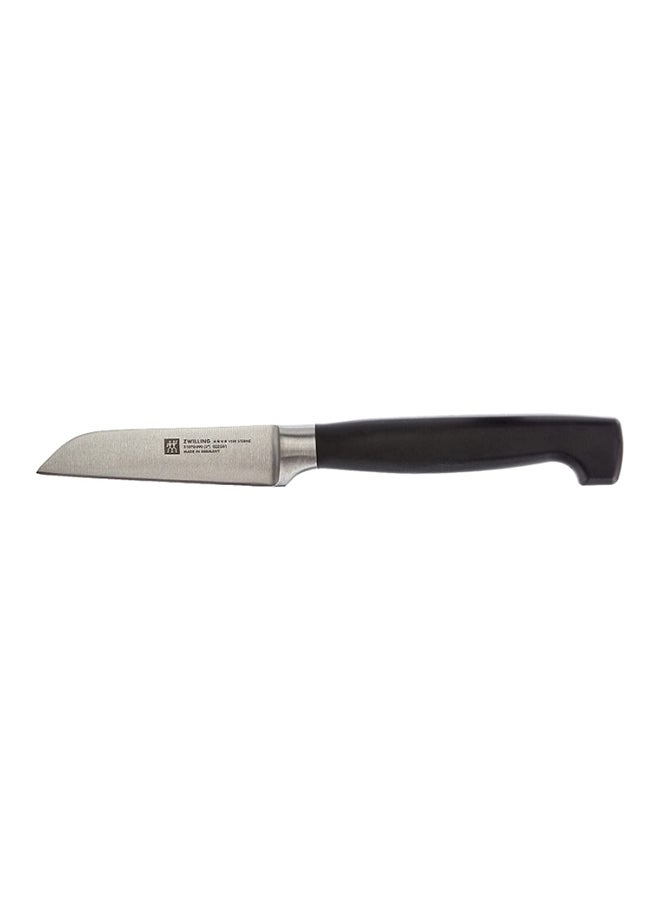 Steel Vegetable Knife Silver/Black 9centimeter