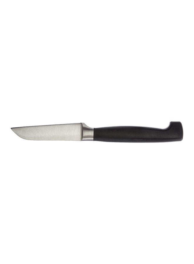 Steel Vegetable Knife Silver/Black 9centimeter