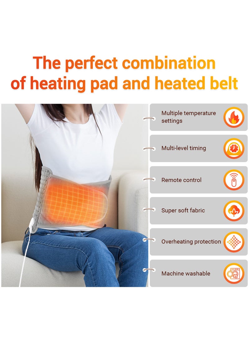 Electric Waist Heating Belt Multifunctional Heating Pad Waist Heated Pad With LCD Controller Electric Heating Pad For Period Back Pain And Cramps Relief