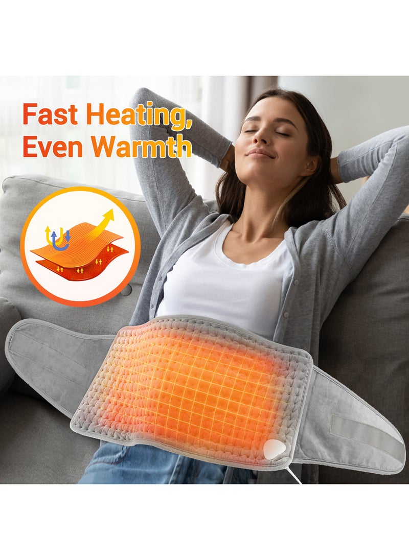 Electric Waist Heating Belt Multifunctional Heating Pad Waist Heated Pad With LCD Controller Electric Heating Pad For Period Back Pain And Cramps Relief