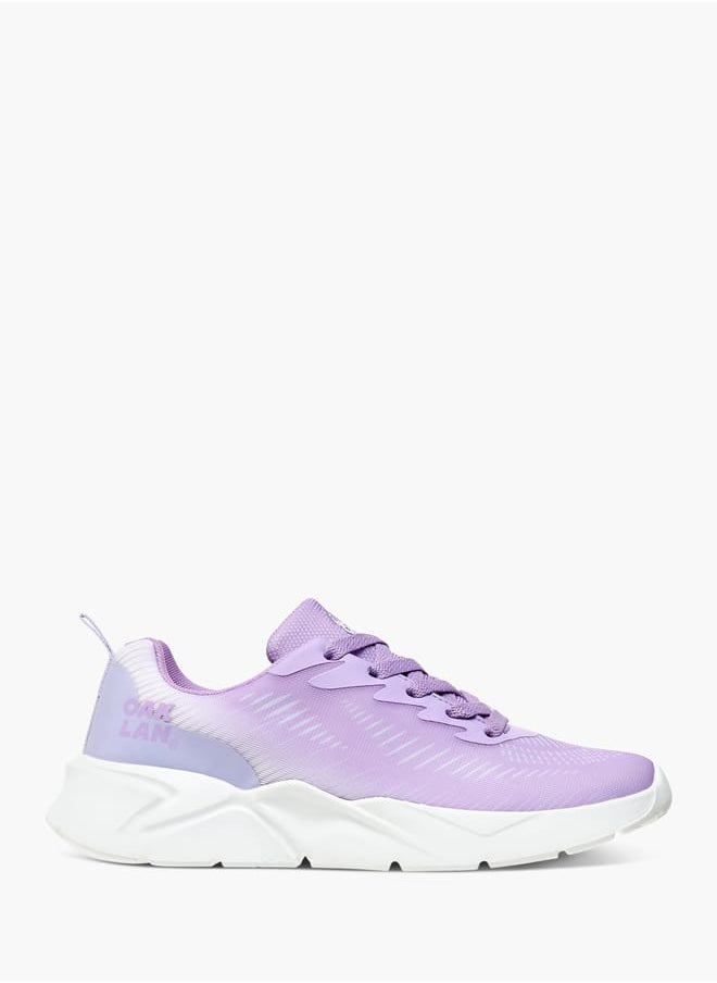 Women Printed Shoes with Lace-Up Closure