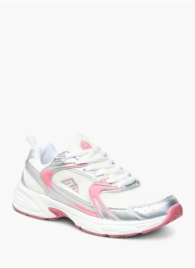 Women Panelled Shoes with Lace-Up Closure