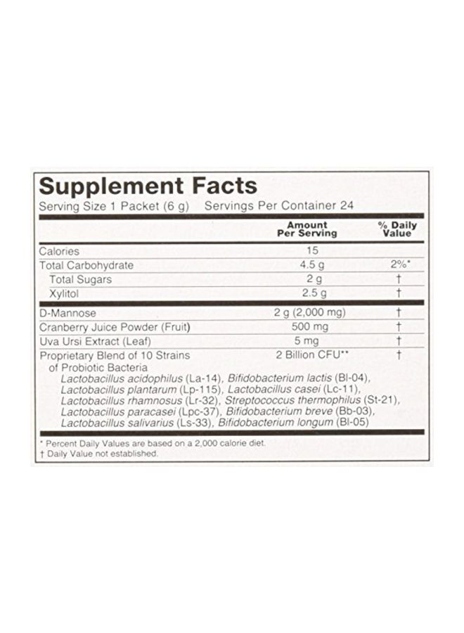 Cranberry Mannose Probiotics Drink Sticks