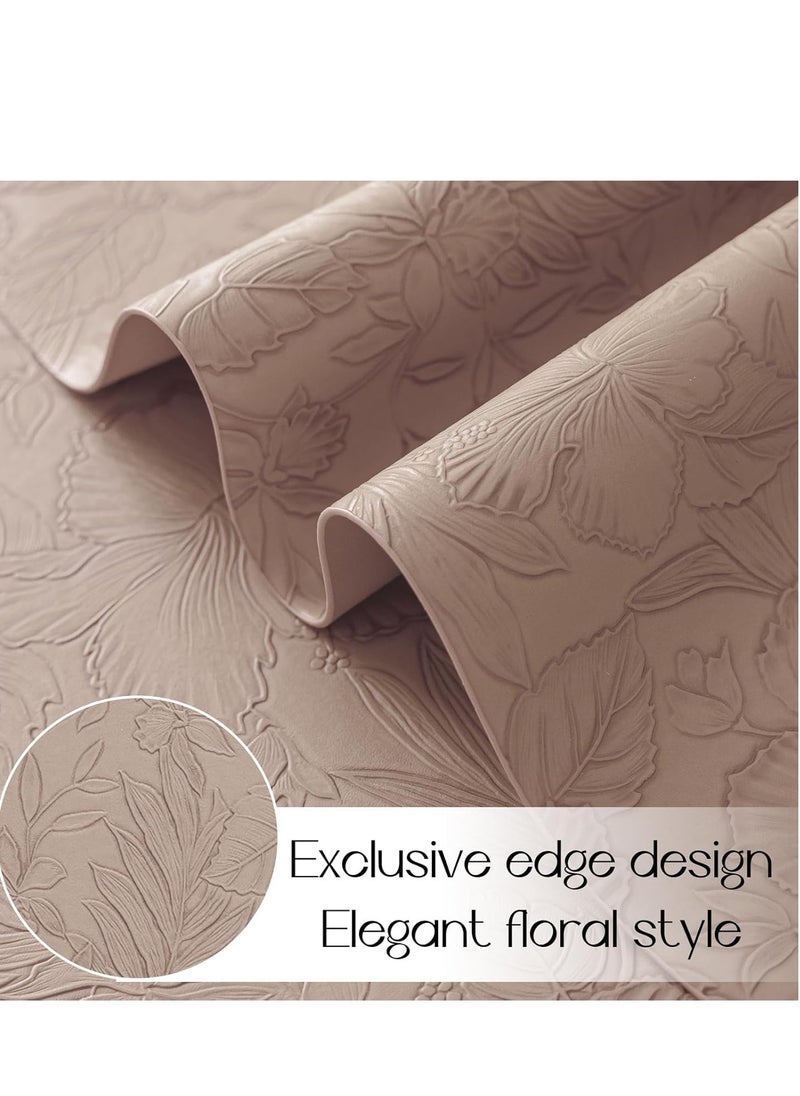 Vinyl Placemats Set of 4 Heat Resistant Waterproof Oilproof Wipeable Anti Slip Faux Leather Vinyl Table Mats for Kitchen Dining Party Outdoor