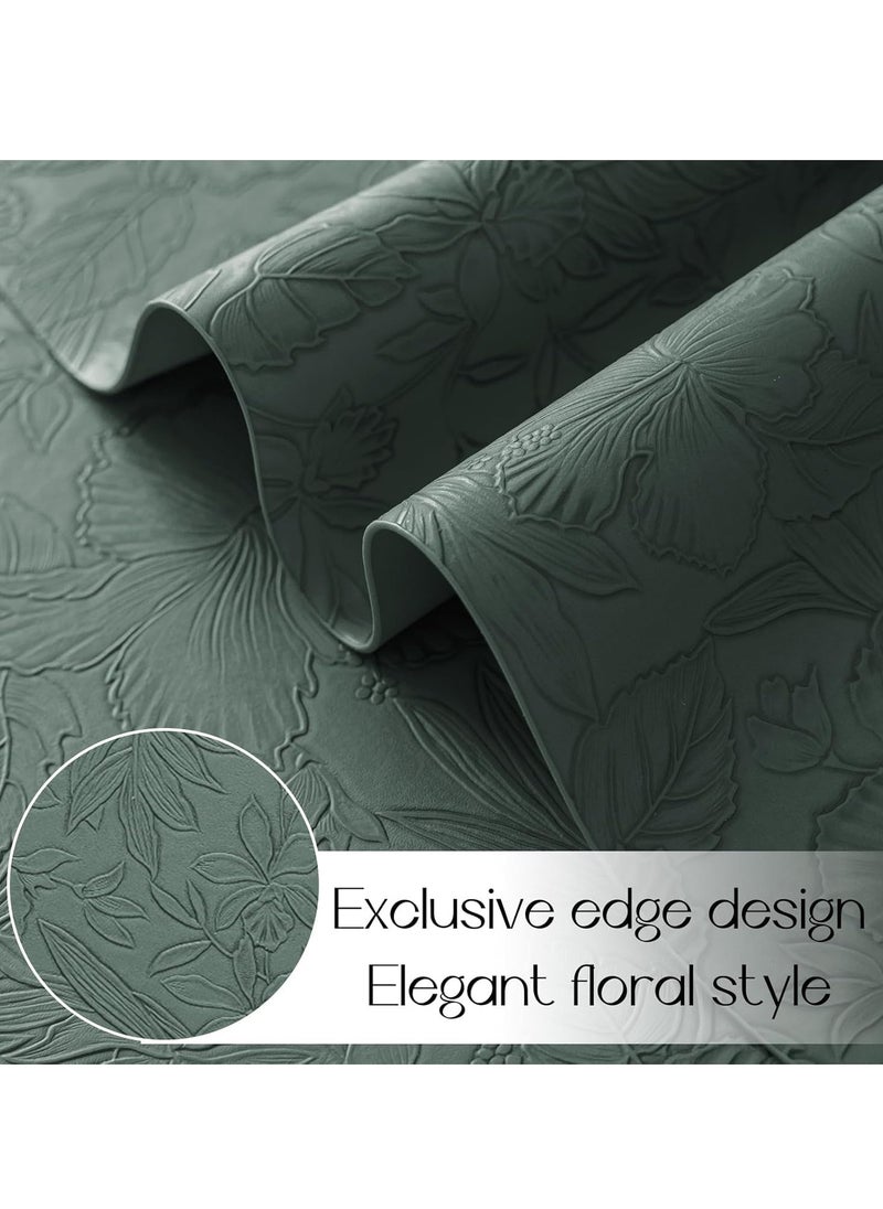 Vinyl Placemats Set of 4 Heat Resistant Waterproof Oilproof Wipeable Anti Slip Faux Leather Vinyl Table Mats for Kitchen Dining Party Outdoor
