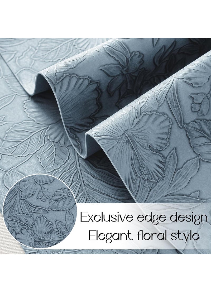 Vinyl Placemats Set of 4 Heat Resistant Waterproof Oilproof Wipeable Anti Slip Faux Leather Vinyl Table Mats for Kitchen Dining Party Outdoor
