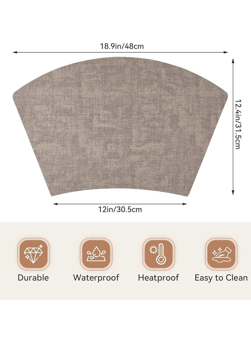 Vinyl Placemats Set of 4, Heat Resistant Waterproof Oilproof, Wipeable Anti-Slip Faux Leather Table Mats, Durable Dining Placemats for Kitchen, Dining Room, Party, Outdoor Use, Easy-Clean Vinyl Table Mats for Home Decor.