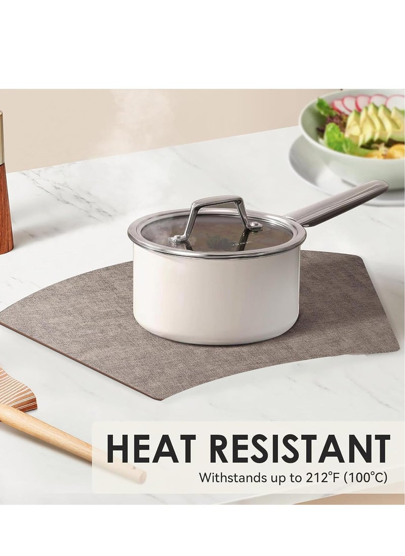 Vinyl Placemats Set of 4, Heat Resistant Waterproof Oilproof, Wipeable Anti-Slip Faux Leather Table Mats, Durable Dining Placemats for Kitchen, Dining Room, Party, Outdoor Use, Easy-Clean Vinyl Table Mats for Home Decor.