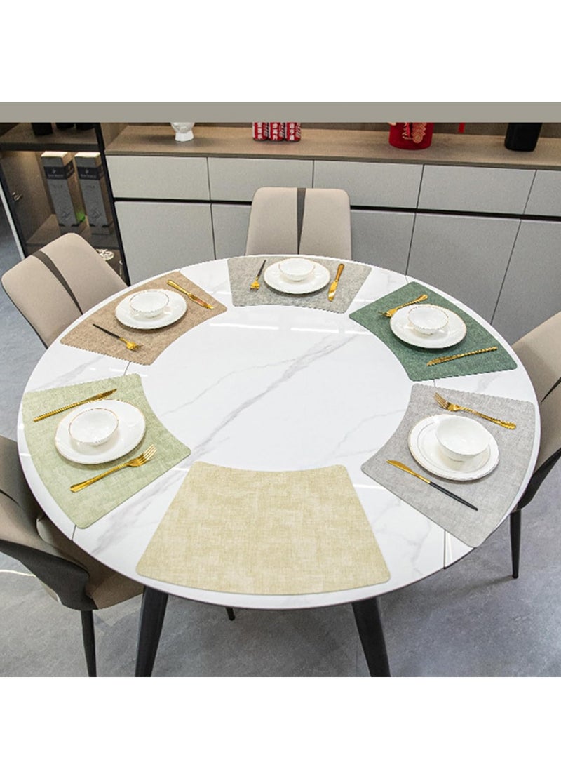Vinyl Placemats Set of 4, Heat Resistant Waterproof Oilproof, Wipeable Anti-Slip Faux Leather Table Mats, Durable Dining Placemats for Kitchen, Dining Room, Party, Outdoor Use, Easy-Clean Vinyl Table Mats for Home Decor.